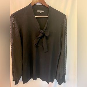 Black sweater with detailed sleeves